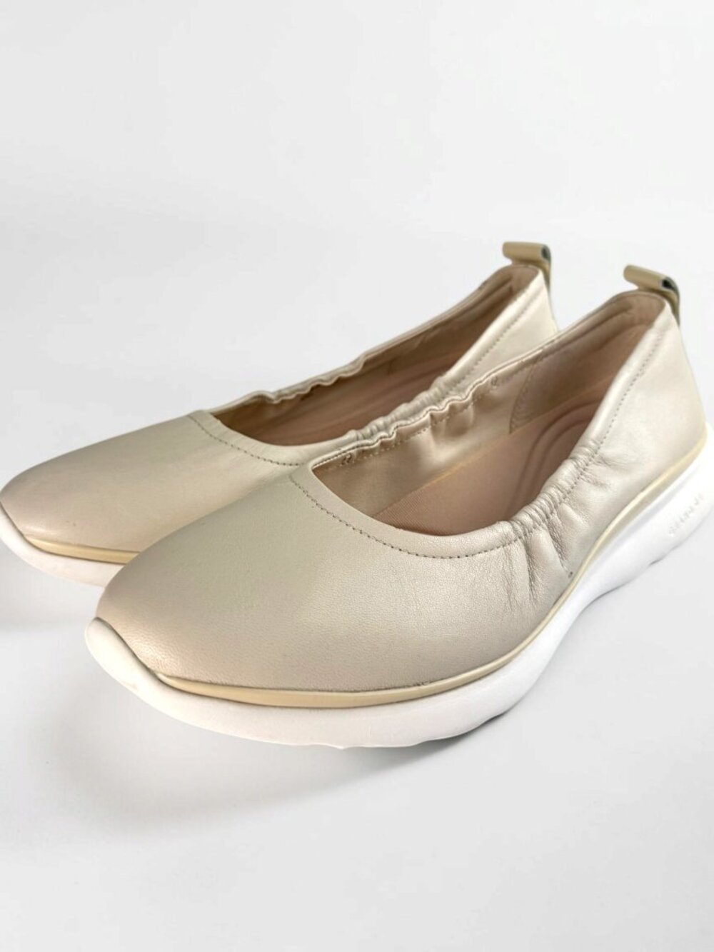 Cole Haan Cream Slip-On GrandØS Comfort Ballet Flat